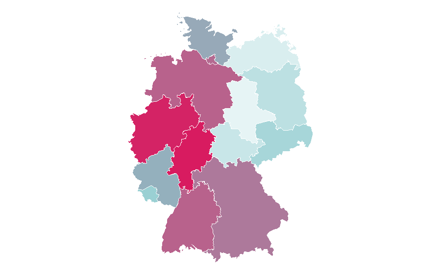 Affinity by region — Jersey, Germany