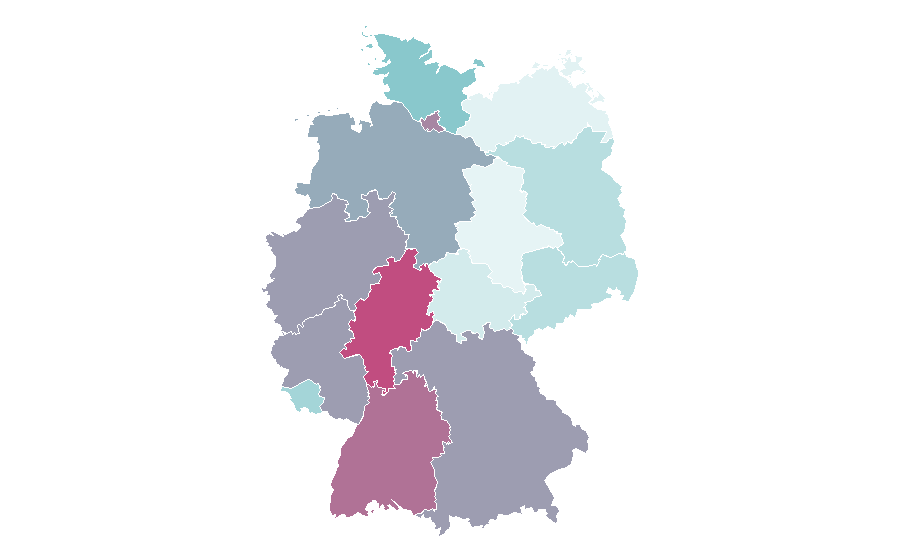 Affinity by region — John F. Kennedy, Germany