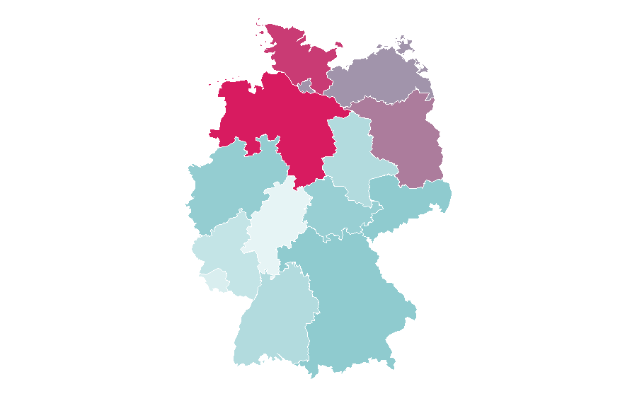 Affinity by region — Joko und Klaas, Germany