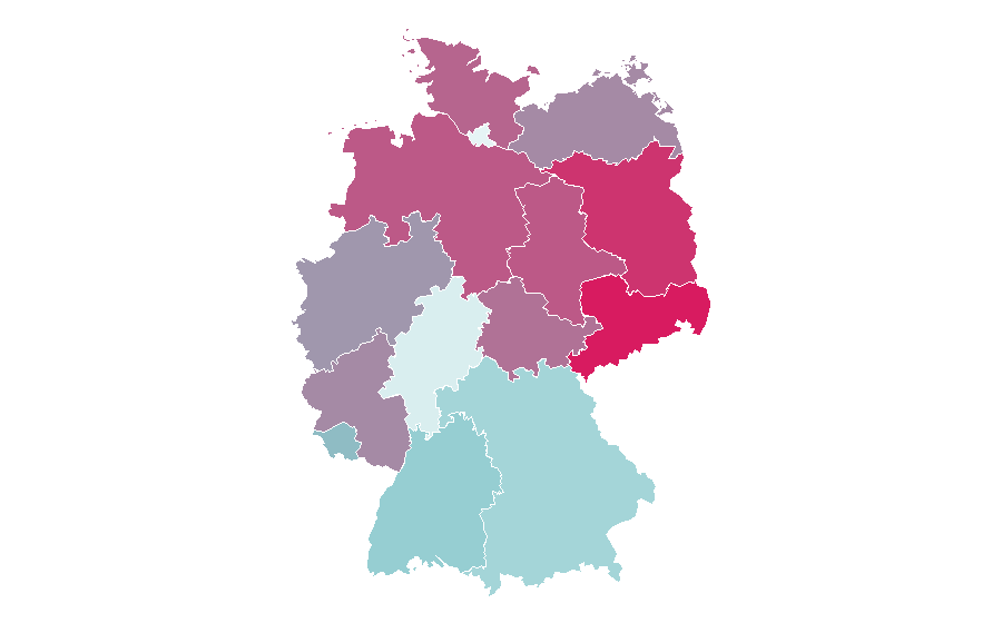 Affinité par région — Joyn, Allemagne
