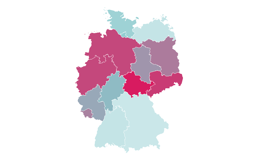 Affinity by region — Judaism, Germany