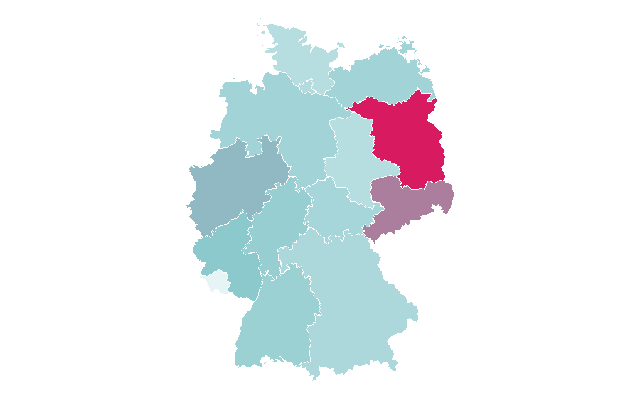 Affinità per regione — Judo, Germania