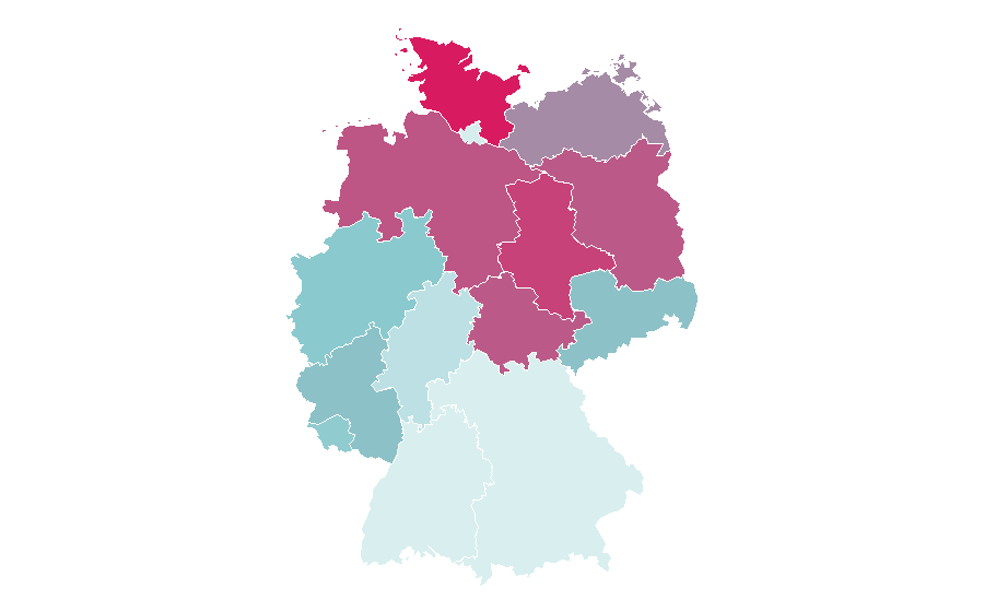 Affinity by region — Julia Brendler, Germany