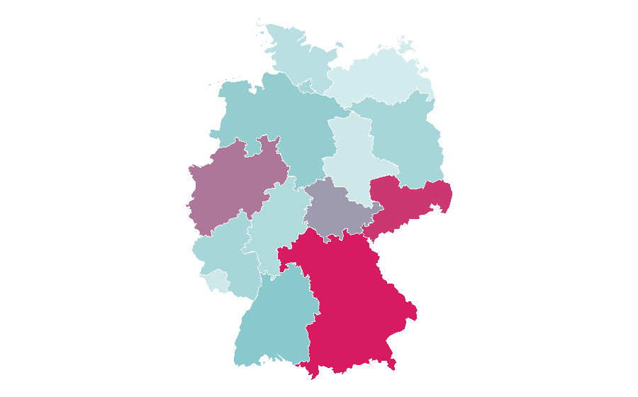 Affinité par région — Jutta Leerdam, Allemagne