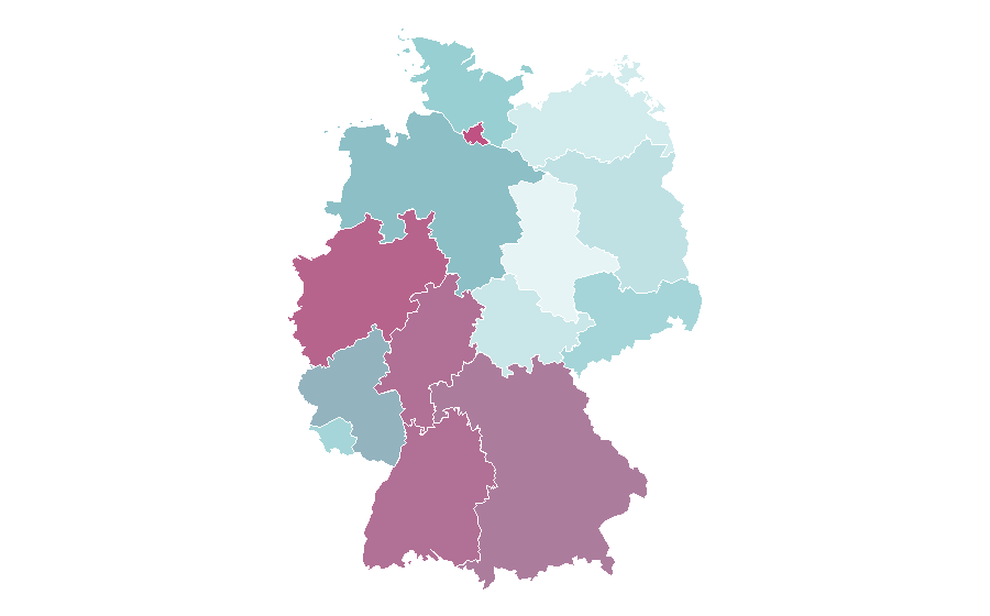 Affinité par région — Kanye West, Allemagne