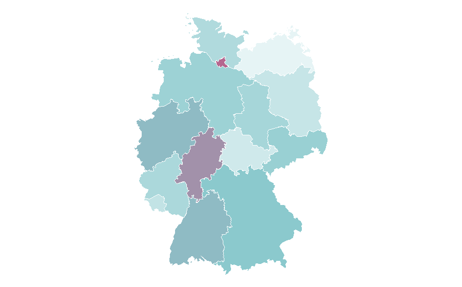 Affinity by region — Kappa (company), Germany