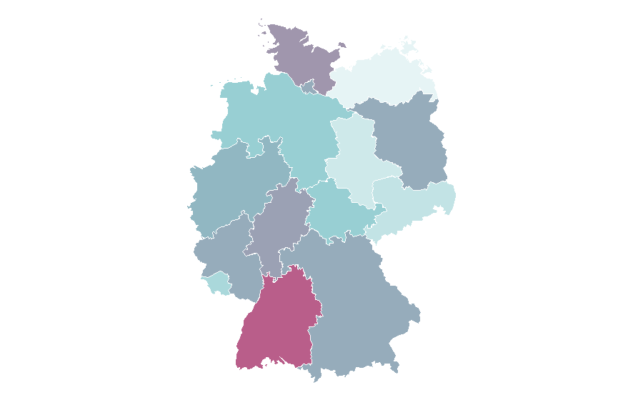 Affinity by region — Karate, Germany