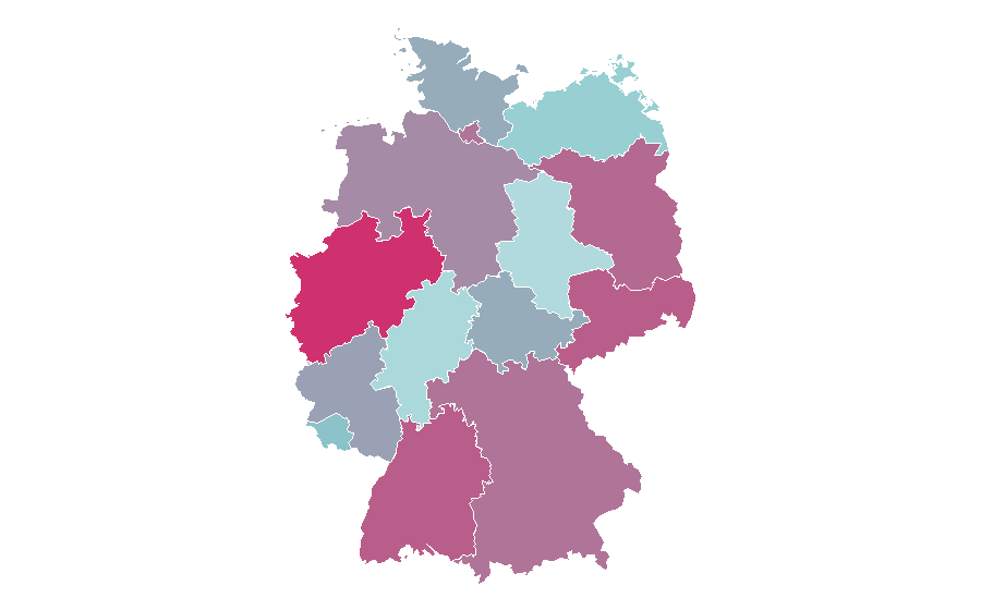 Affinità per regione — Katzen (performer), Germania