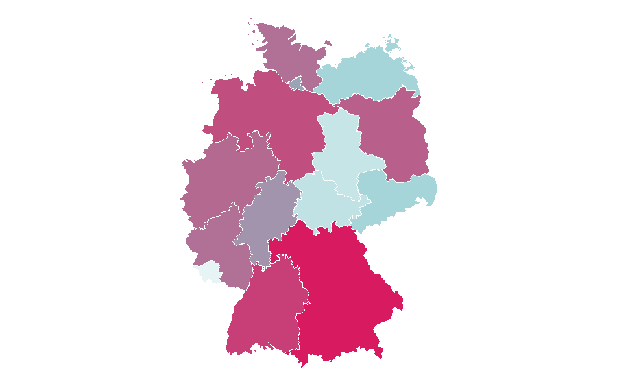 Affinity by region — Kegel exercise, Germany