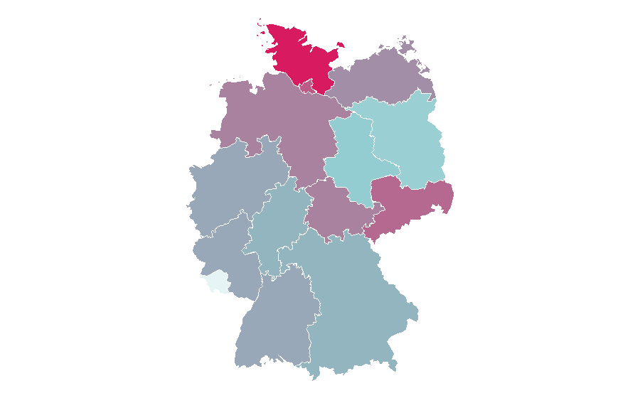 Affinity by region — Ken Follett, Germany