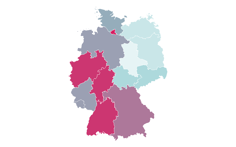 Affinité par région — Keratin, Allemagne