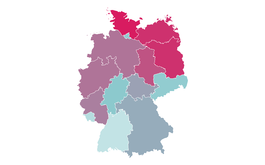 Afinidad por región — Kevin Costner, Alemania