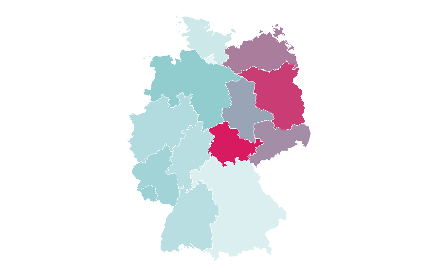 Affinité par région — Keyboard instrument, Allemagne