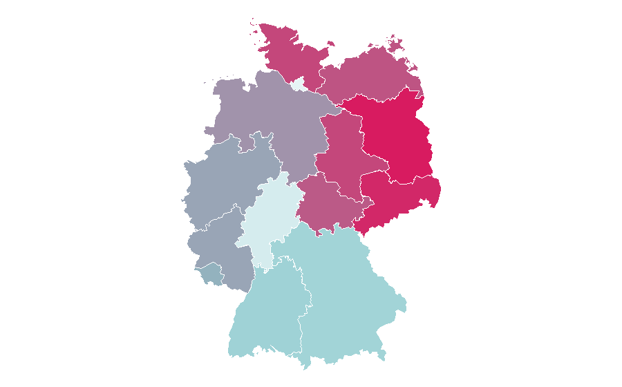 Affinity by region — King of Mask Singer, Germany