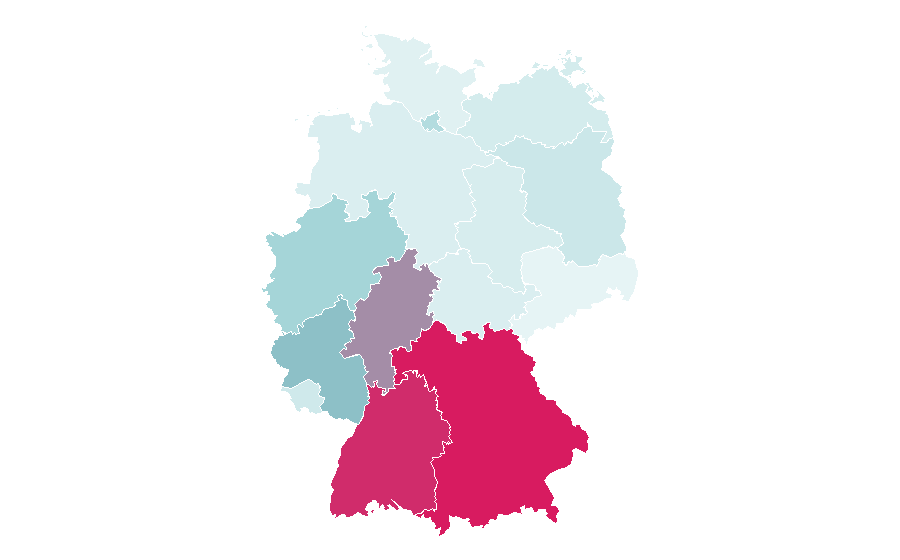 Affinity by region — KK Partizan, Germany