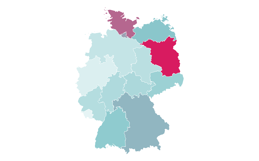 Affinity by region — Klassik Radio, Germany