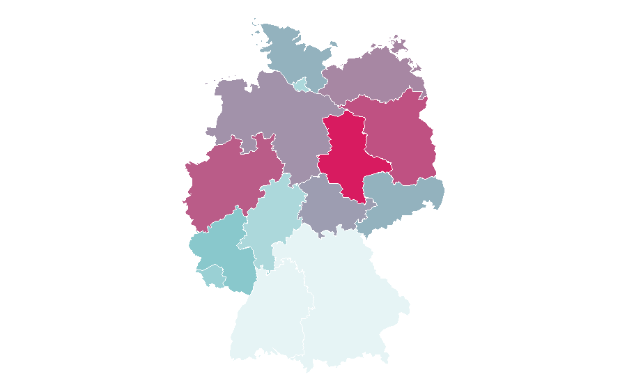 Afinidad por región — Koch Media, Alemania