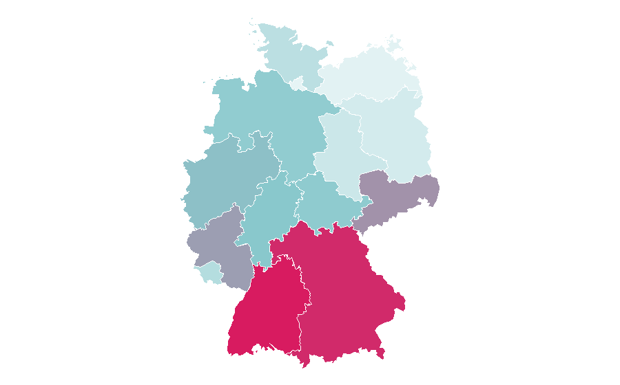 Affinität nach Region — Komoot, Deutschland