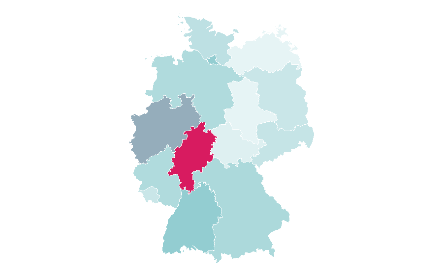 Affinity by region — Korea, Germany