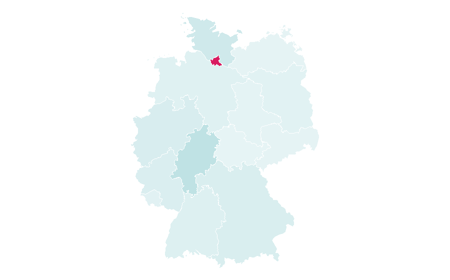 Affinity by region — Korean fried chicken, Germany