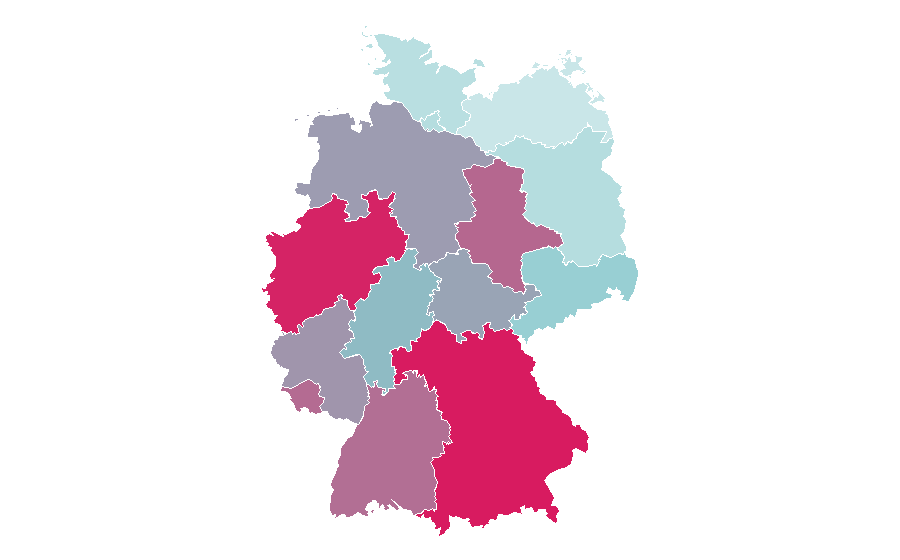 Affinity by region — Kreisliga, Germany