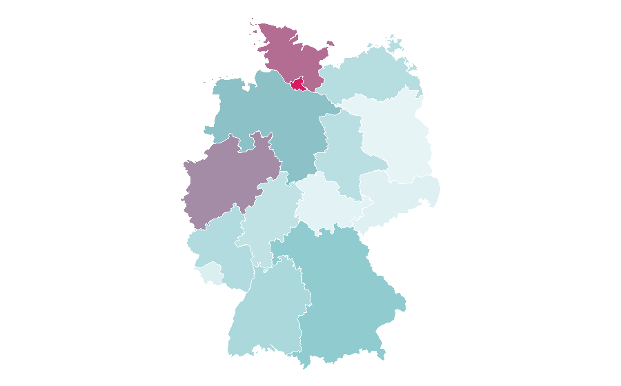Affinity by region — Kult (band), Germany
