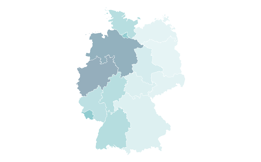 Affinity by region — Kurdish languages, Germany