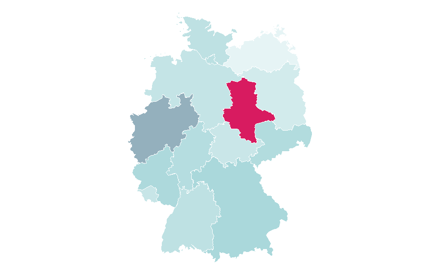 Afinidad por región — Lace, Alemania