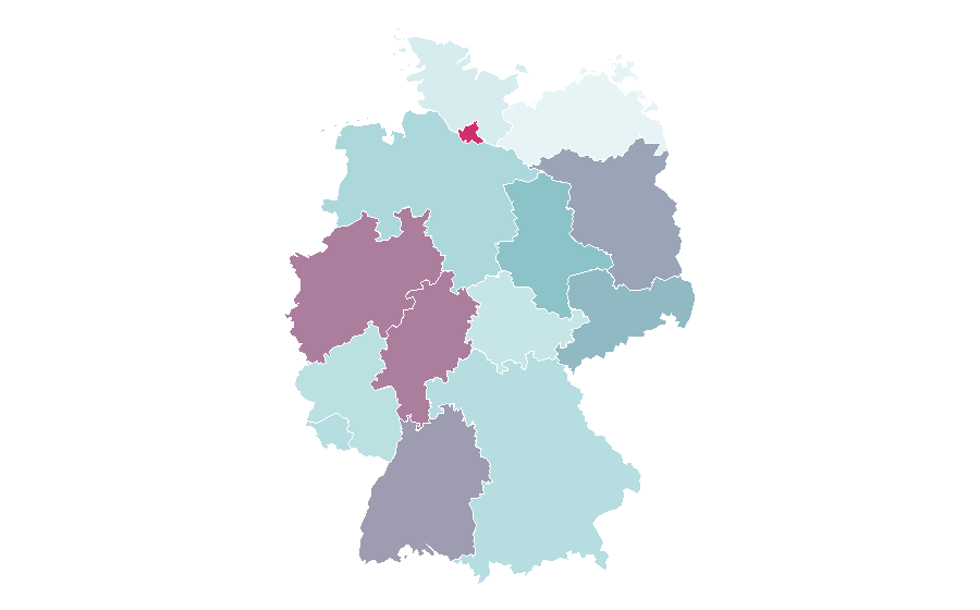Afinidad por región — Lacoste, Alemania