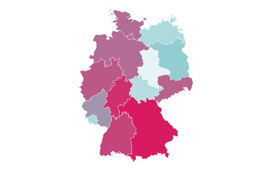 Affinity by region — Lacrosse, Germany