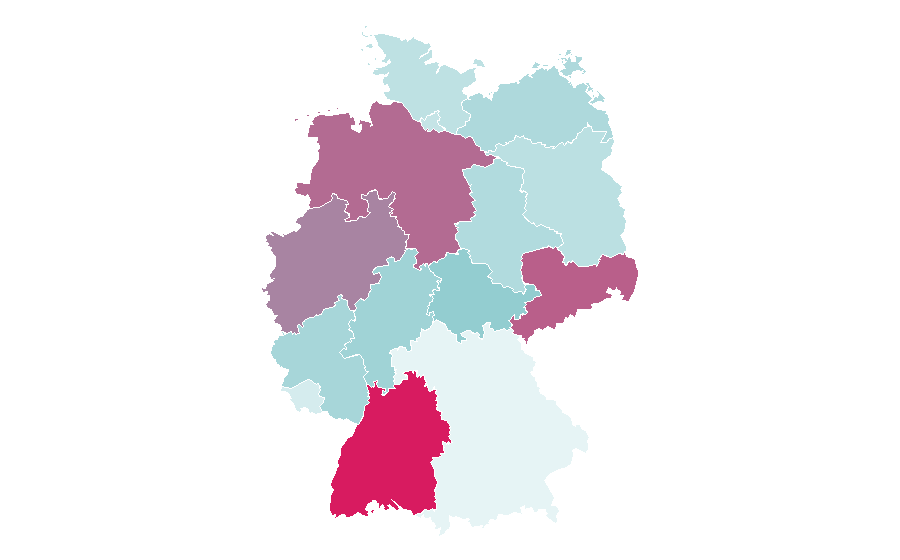 Affinité par région — Land lot, Allemagne
