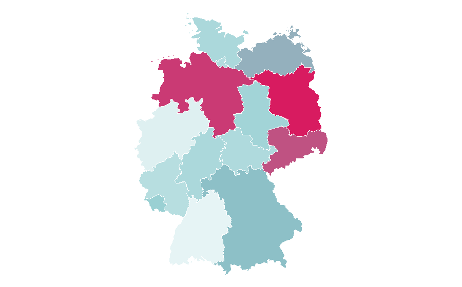 Affinity by region — Largemouth bass, Germany