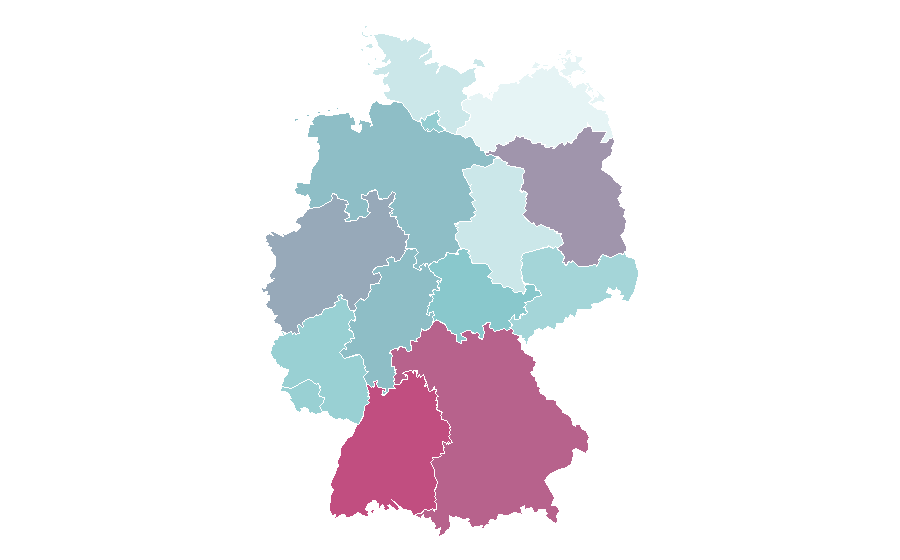 Affinité par région — Laser, Allemagne
