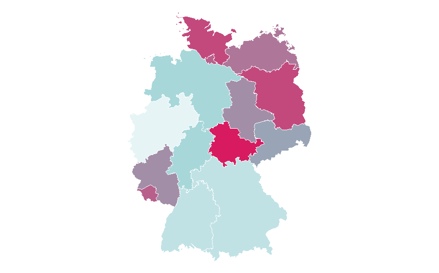 Affinity by region — Late-night talk show, Germany