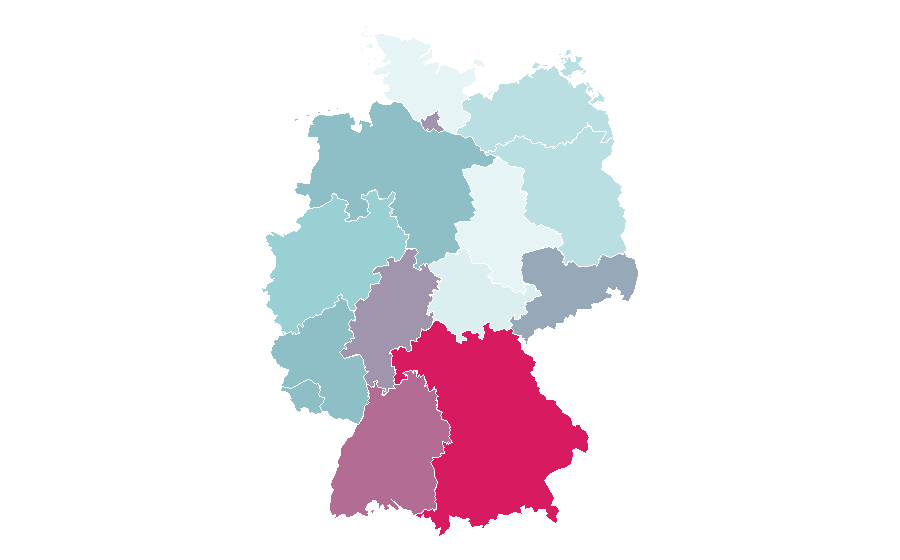 Affinity by region — Latin dance, Germany