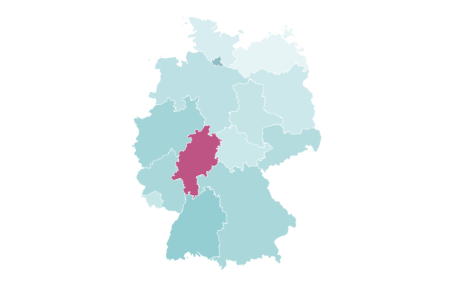 Affinité par région — Latte, Allemagne