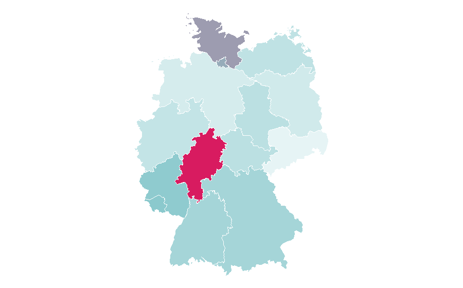 Affinity by region — Law enforcement, Germany