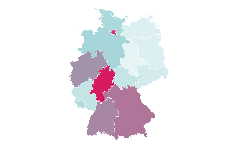 Affinity by region — Lead generation, Germany