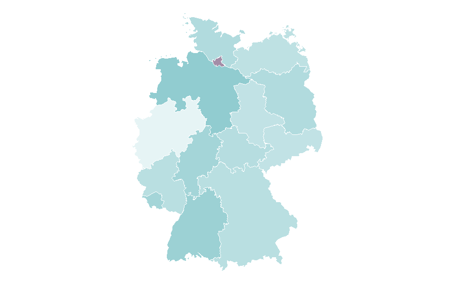 Affinity by region — Lebanese cuisine, Germany