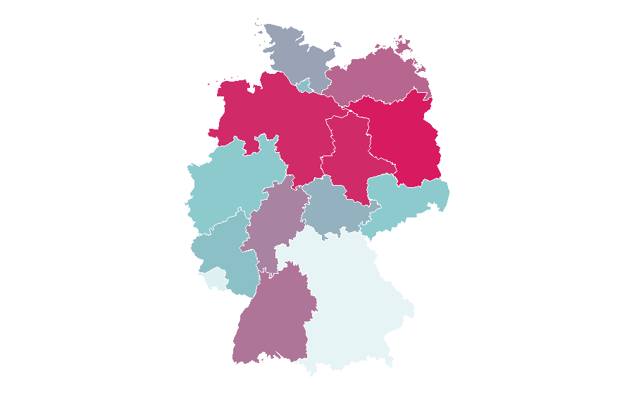 Affinity by region — Legends (comics), Germany
