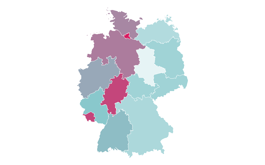 Affinity by region — Legislature, Germany