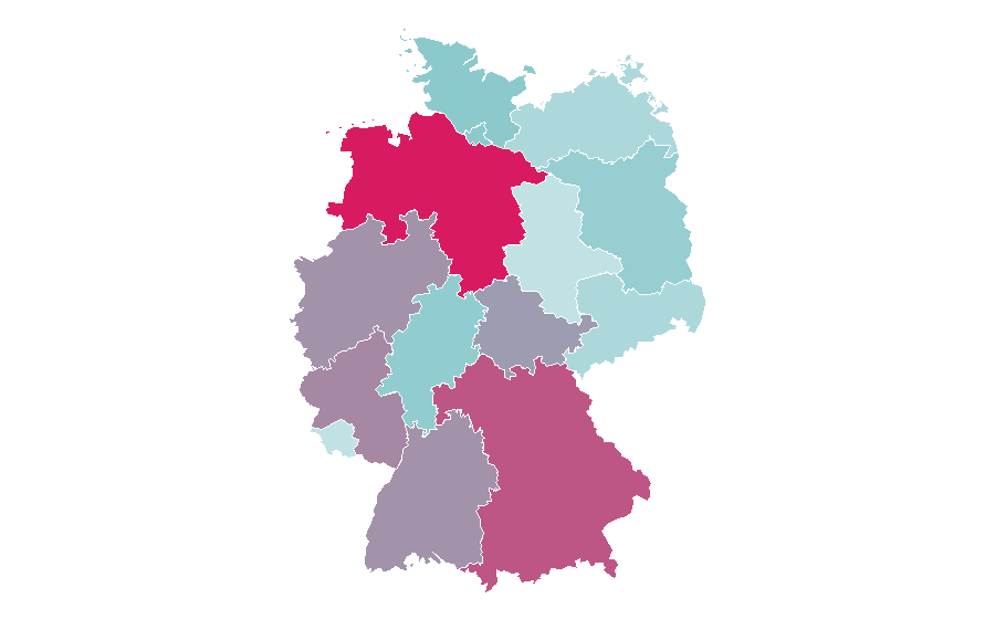 Affinity by region — Lena Gercke, Germany