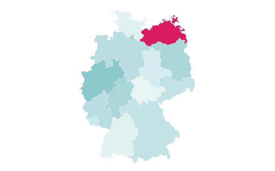 Affinity by region — Licensed practical nurse, Germany