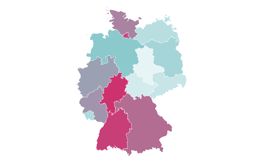 Affinity by region — Life Coaching, Germany