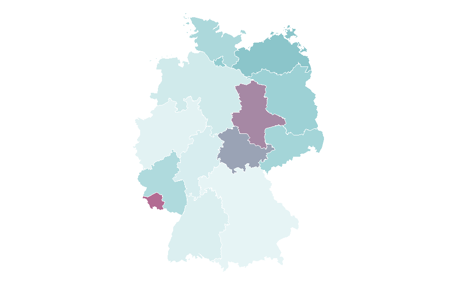 Affinity by region — Life satisfaction, Germany