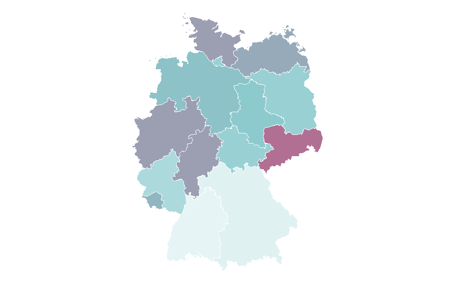 Affinity by region — Life simulation game, Germany