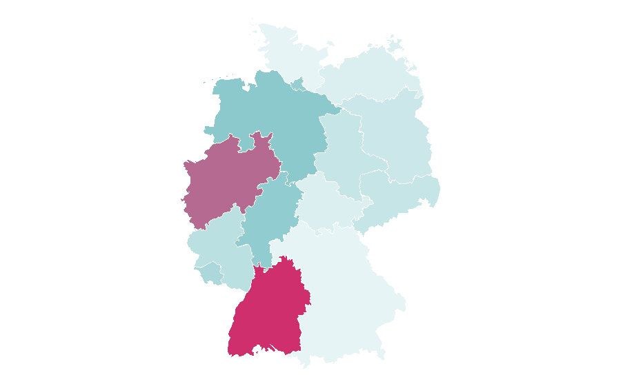Affinity by region — Lifelong learning, Germany