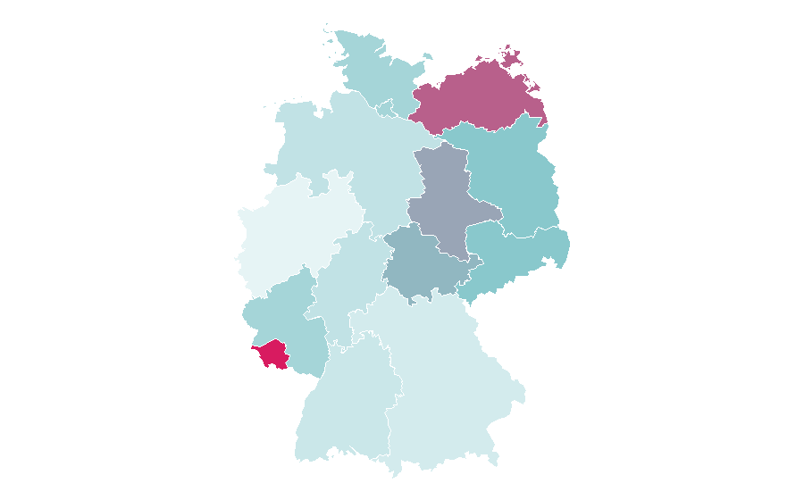Affinity by region — Like button, Germany