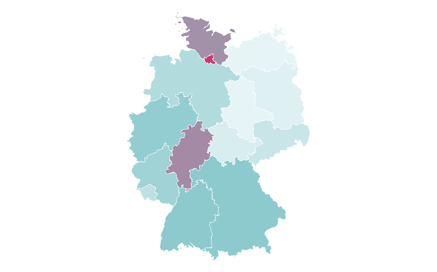 Affinity by region — Literacy, Germany