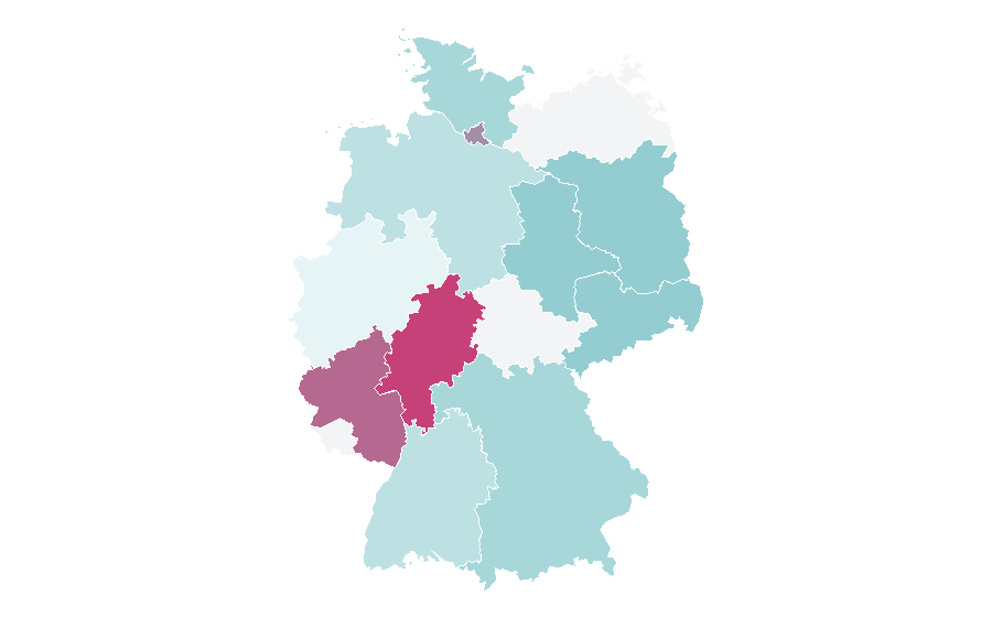 Affinity by region — Live-In Caregiver, Germany